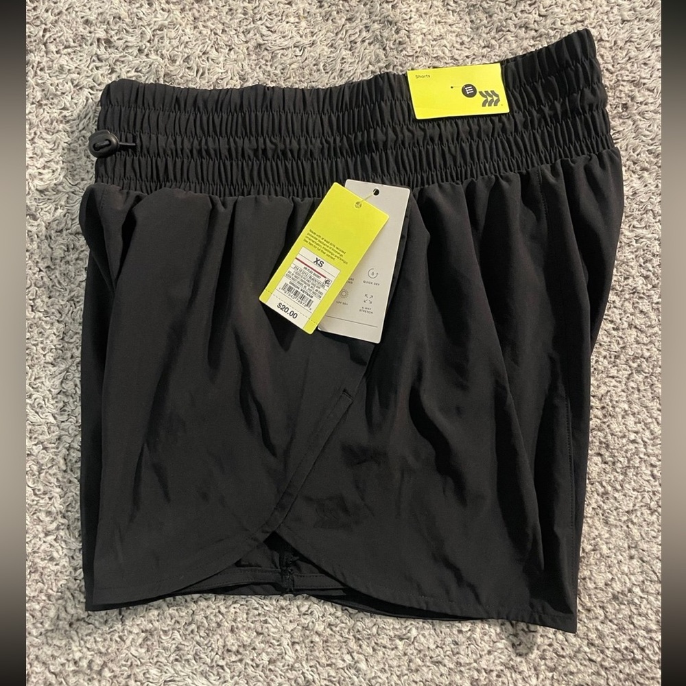 All in Motion || Black || Running Athletic Shorts || Zipper Pockets Quick Dry
